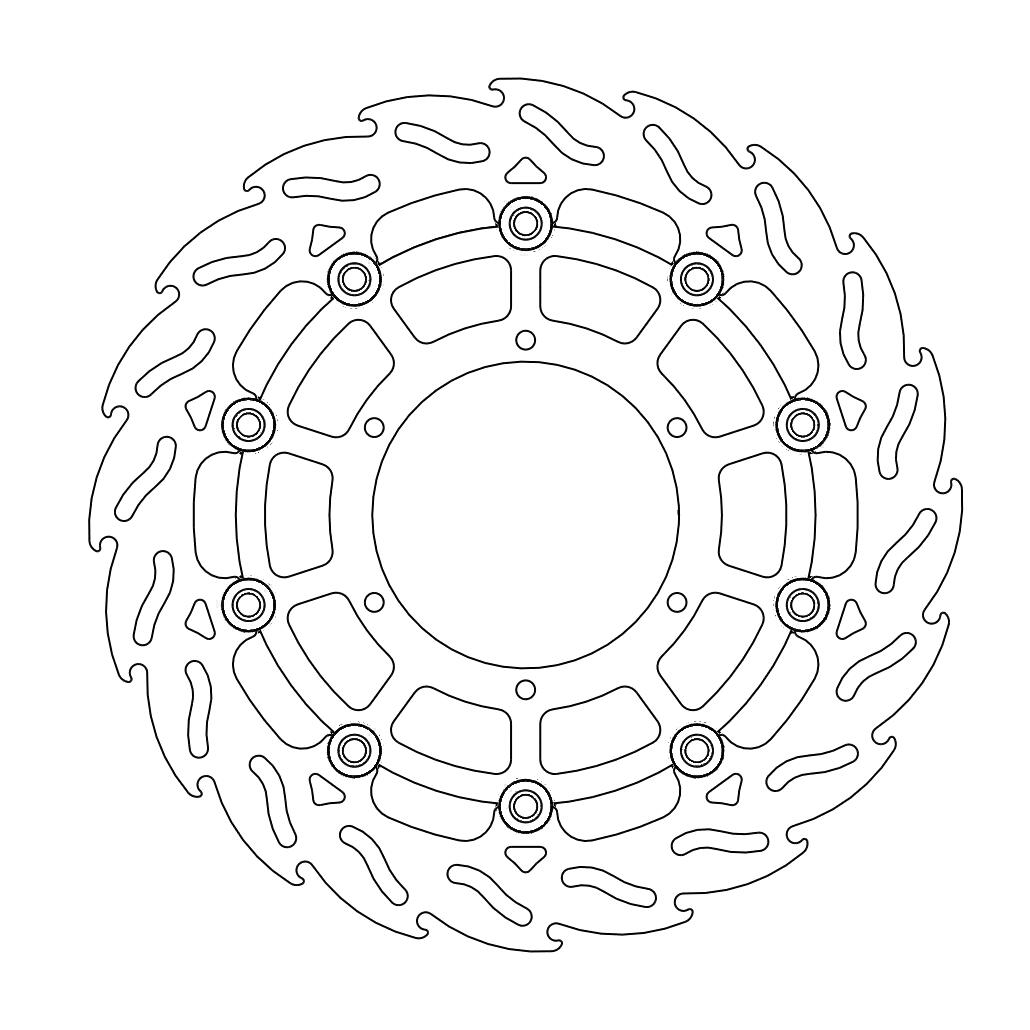 Moto-Master Flame Jarrulevy eteen oikea BMW: G650GS, F800GS