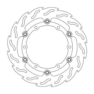 Moto-Master Flame Jarrulevy eteen vasen Yamaha: Tmax  2008 >