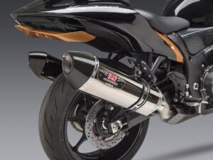 Yoshimura HAYABUSA 2022 Race R-77 Dual Stainless Slip-On Exhaust, w/ Stainless M
