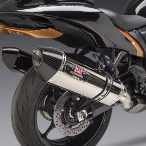Yoshimura HAYABUSA 2022 Race R-77 Dual Stainless Slip-On Exhaust, w/ Stainless M