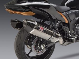 Yoshimura HAYABUSA 2022 Race R-77 Dual Stainless Slip-On Exhaust, w/ Onyx Muffle