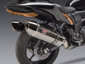 Yoshimura HAYABUSA 2022 Race R-77 Dual Stainless Slip-On Exhaust, w/ Onyx Muffle