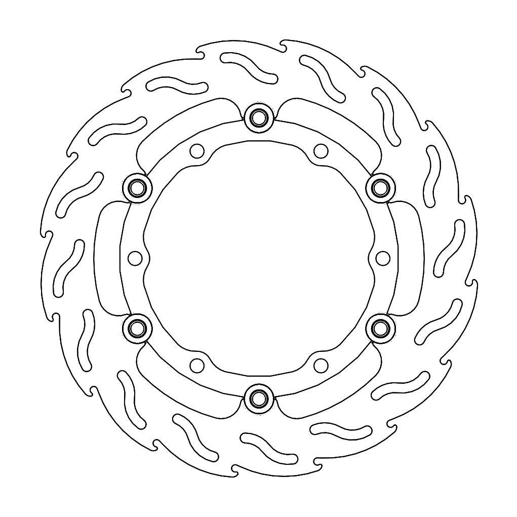 Moto-Master Flame Jarrulevy eteen oikea Yamaha: Tmax 2008 >