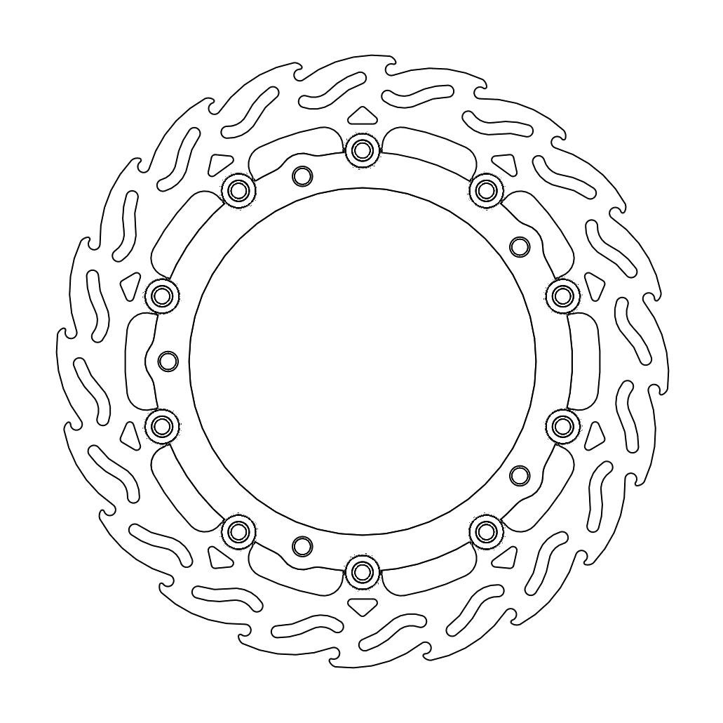 Moto-Master Flame Jarrulevy eteen vasen BMW: F800S/ST, R850R/RT, R900RT, R1100S,