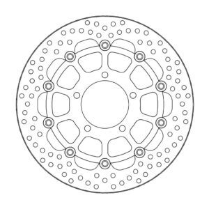 Moto-Master Halo Jarrulevy eteen Kawasaki: ZX-6R/RR Ninja, ZX-10R Ninja, ER-6F,