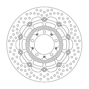 Moto-Master Halo Jarrulevy eteen Kawasaki: ER-6F/ABS, Versys/ABS, Z750/R/ABS inc