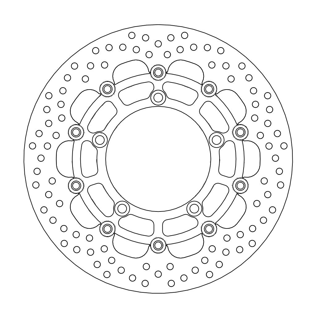Moto-Master Halo Jarrulevy eteen Suzuki: GSR600/750/ABS, DL650 V-strom/ABS, GSF6