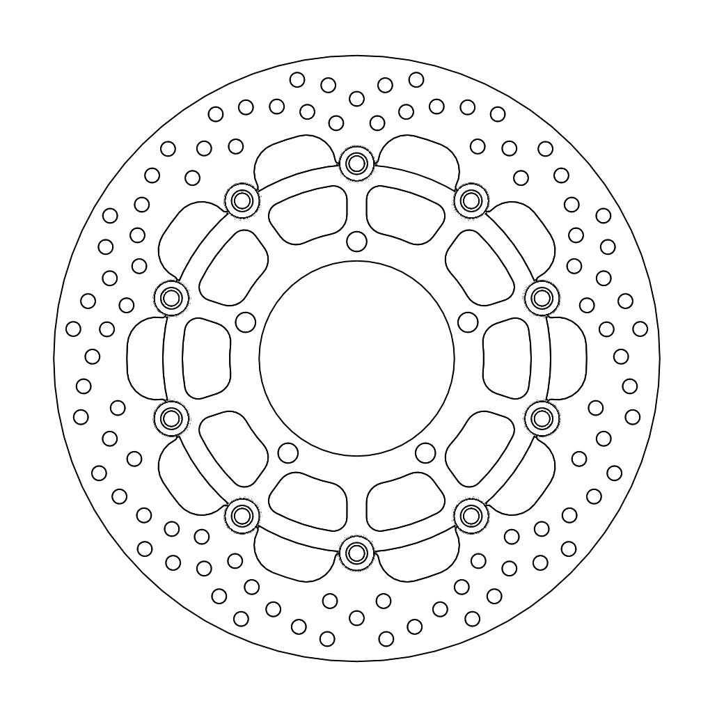 Moto-Master Halo Jarrulevy eteen Suzuki: GSX R600/R750/R1000
