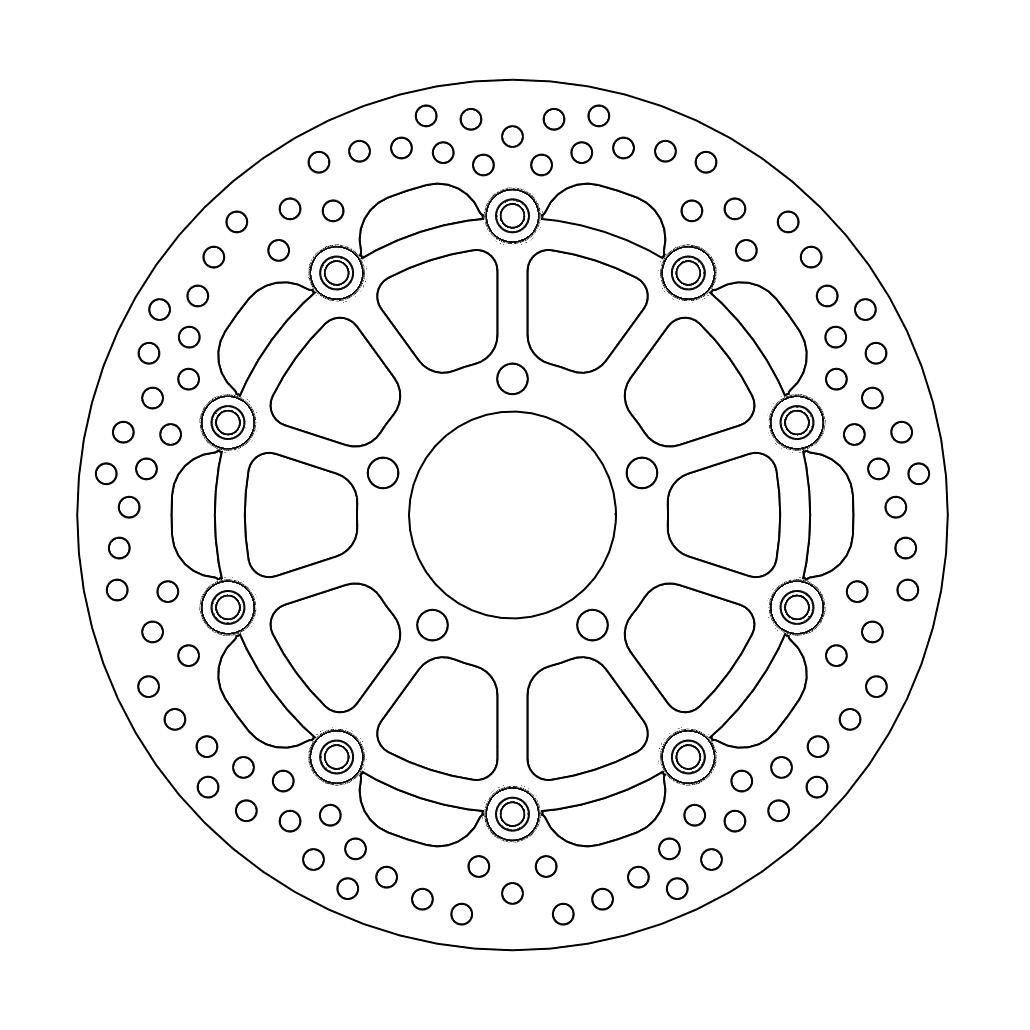 Moto-Master Halo Jarrulevy eteen Suzuki: GSX 600-750, SV 650