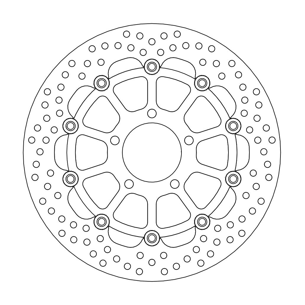 Moto-Master Halo Jarrulevy eteen Suzuki: GSX-R 600-750-1000
