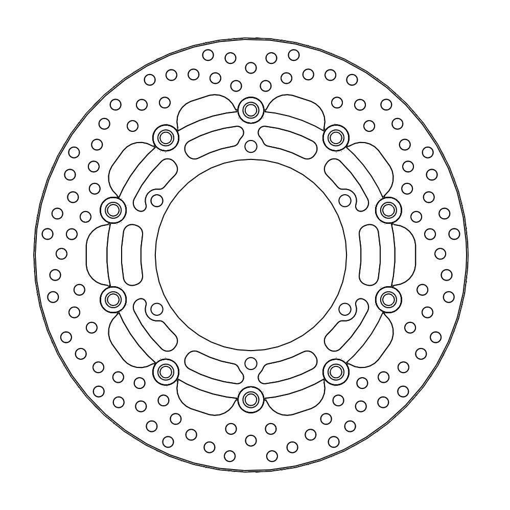 Moto-Master Halo Jarrulevy eteen Yamaha: YZF R1/R6, XJ600, XT660R, TDM900, FZS10
