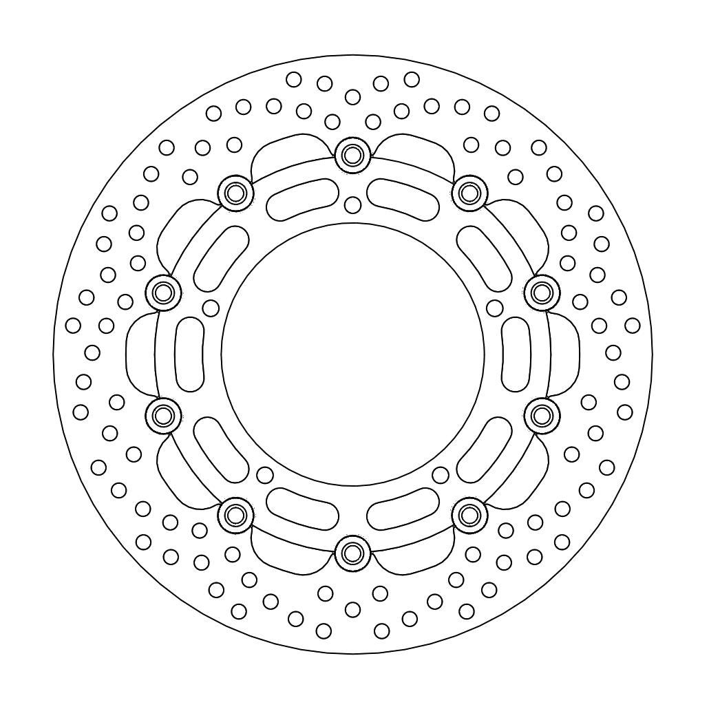 Moto-Master Halo Jarrulevy eteen Yamaha: YZF R6, FZ6, FZ6 600 Fazer/ABS, MT-03,
