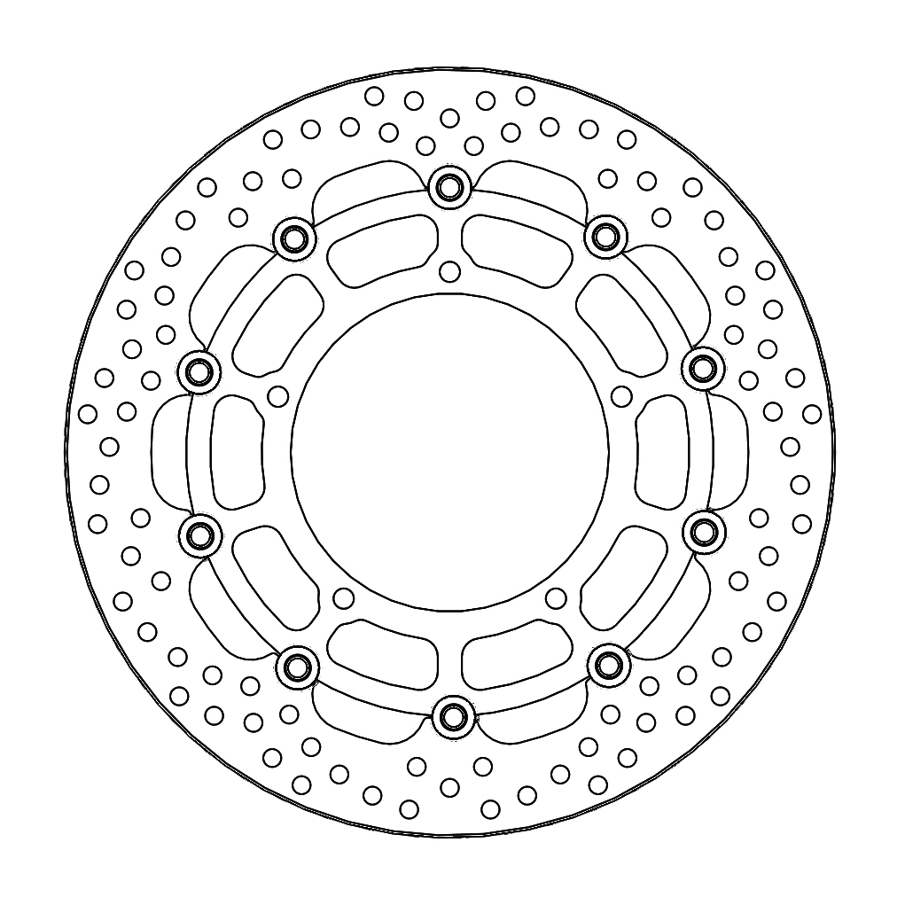 Moto-Master Halo Jarrulevy eteen Yamaha: YZF R1, FZ1/ABS, FZ1 Fazer/ABS, V-max 1