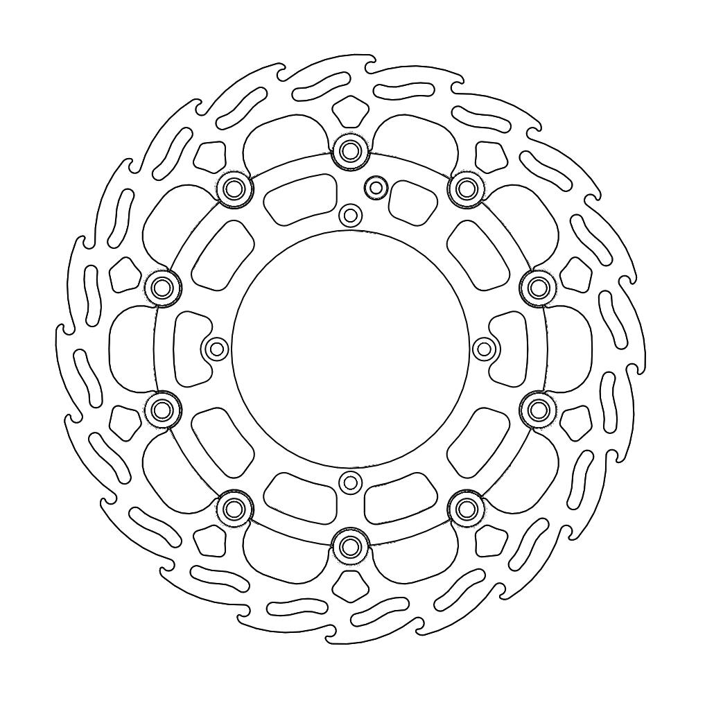 Moto-Master Flame Jarrulevy eteen Husqvarna Dakar