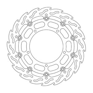 Moto-Master Flame Jarrulevy eteen vasen Yamaha: YZF R1 TC
