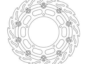 Moto-Master Racing Flame Jarrulevy eteen vasen Yamaha: YZF R1 TC