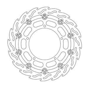 Moto-Master Racing Flame Jarrulevy eteen vasen Yamaha: YZF R1 TC