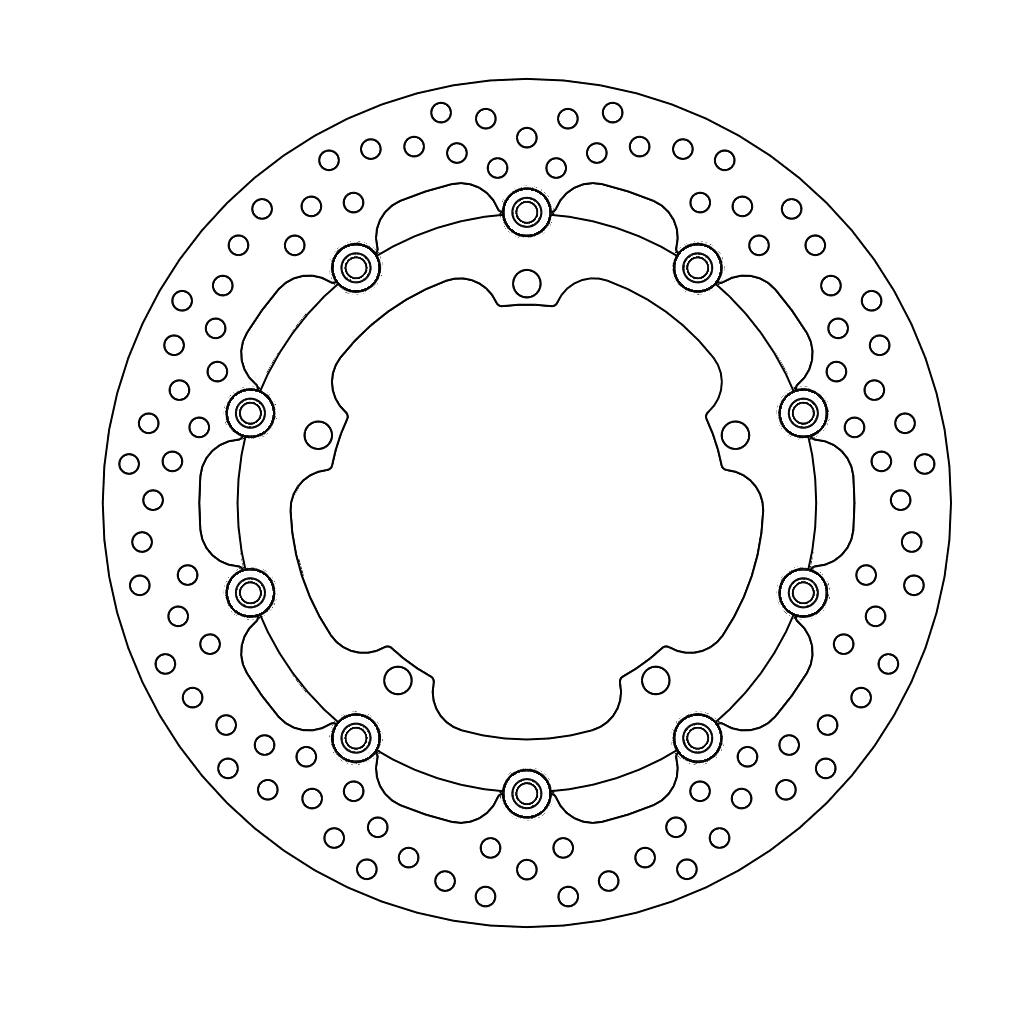 Moto-Master Halo Jarrulevy eteen Triumph: Speed Triple 1050, Sprint GT
