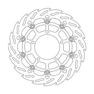 Moto-Master Racing Flame Jarrulevy eteen vasen 5.5mm Suzuki GSXR 1000 K5