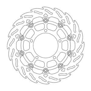 Moto-Master Racing Flame Jarrulevy eteen oikea 5.5mm  Suzuki GSXR 1000 K5