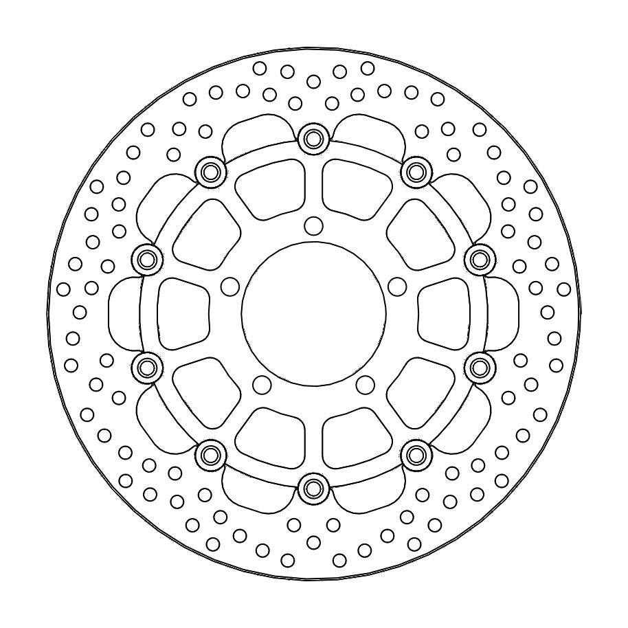 Moto-Master Halo Jarrulevy eteen Triumph Tiger 800, Trophy 1215