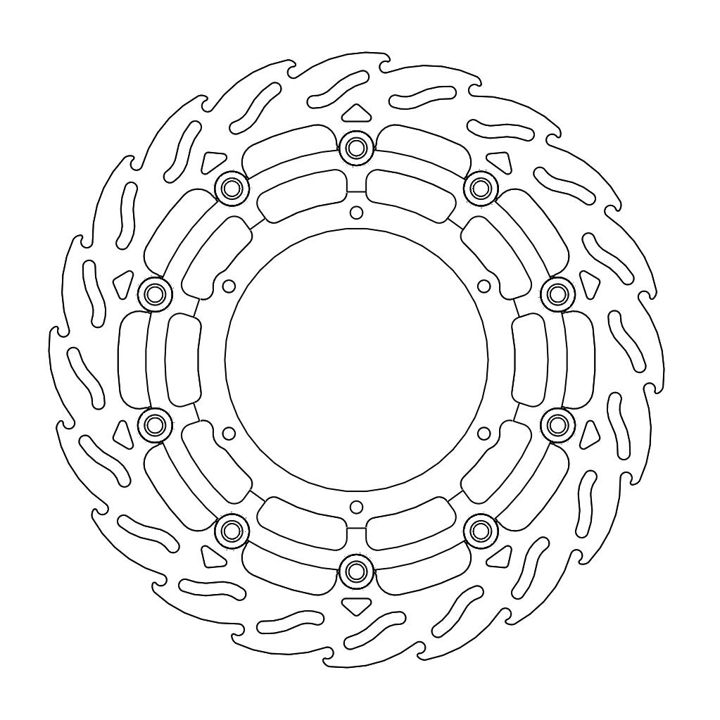 Moto-Master Flame Jarrulevy eteen vasen KTM: 1190 Adventure