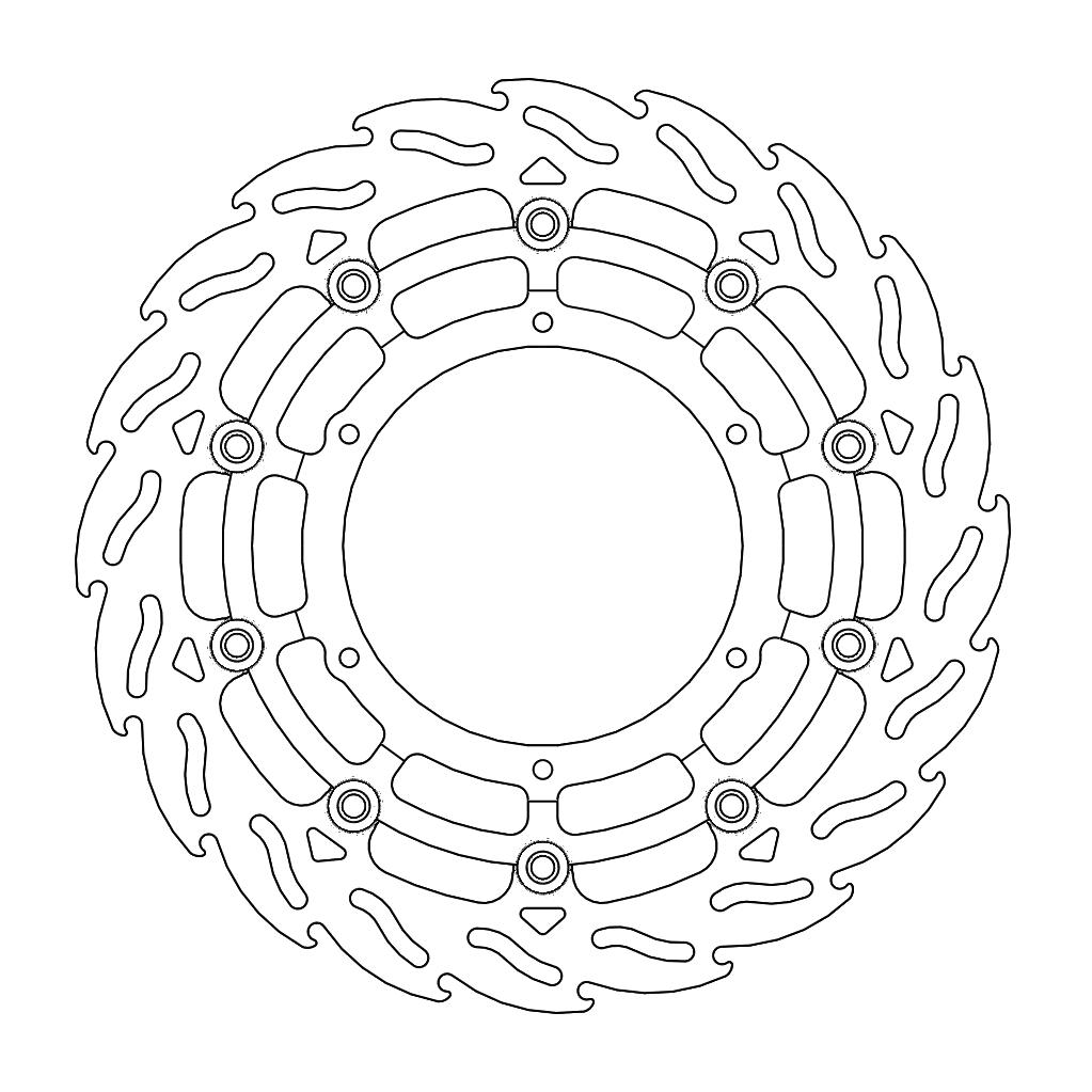Moto-Master Flame Jarrulevy eteen oikea KTM: 1190 Adventure
