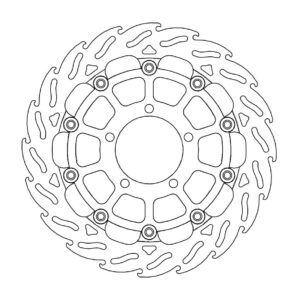 Moto-Master Racing Flame Jarrulevy eteen vasen Triumph: Daytona 675 ABS