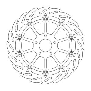 Moto-Master Flame Jarrulevy eteen vasen KTM: 690 Duke R ABS