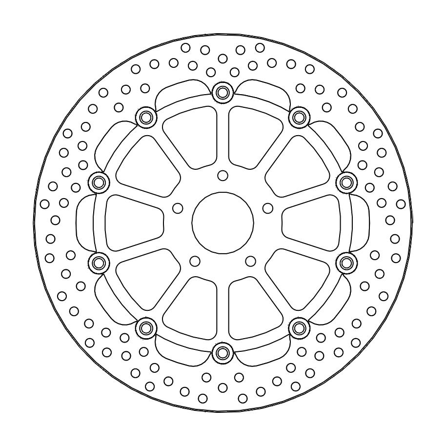Moto-Master Halo Jarrulevy eteen KTM: 690 Duke R ABS