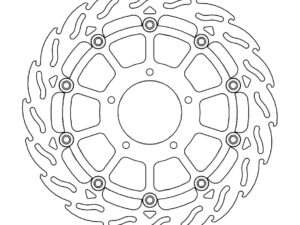 Moto-Master Flame Jarrulevy eteen vasen MV Agusta: F3, Brutale 675, Brutale 800,