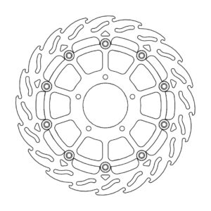 Moto-Master Flame Jarrulevy eteen vasen MV Agusta: F3, Brutale 675, Brutale 800,