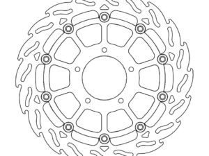 Moto-Master Flame Jarrulevy eteen oikea MV Agusta: F3, Brutale 675, Brutale 800,