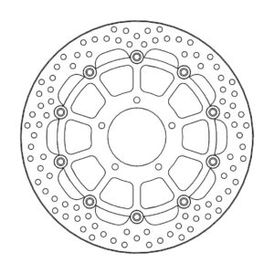 Moto-Master Halo Jarrulevy eteen oikea MV Agusta: F3, Brutale 675, Brutale 800,