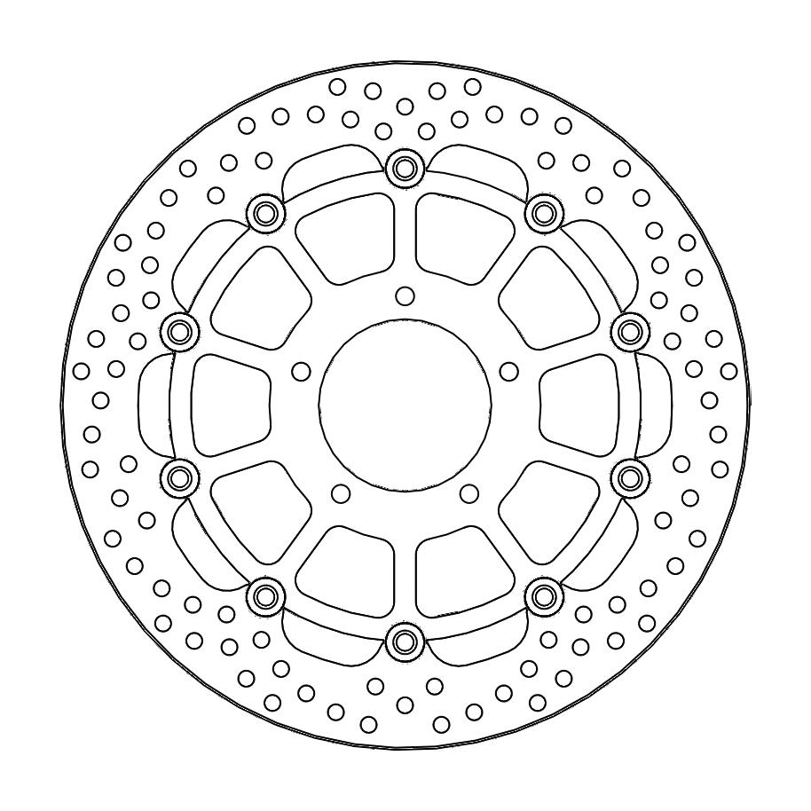 Moto-Master Halo Jarrulevy eteen oikea MV Agusta: F3, Brutale 675, Brutale 800,
