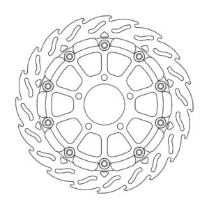 Moto-Master Racing Flame Jarrulevy eteen vasen Suzuki: GSX-R 600-750-1000