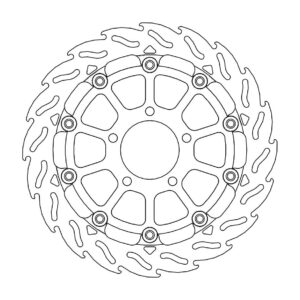 Moto-Master Racing Flame Jarrulevy eteen oikea Suzuki: GSX-R 600-750-1000
