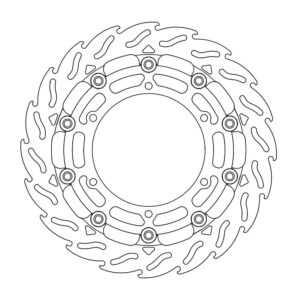 Moto-Master Racing Flame Jarrulevy eteen vasen Yamaha: YZF R1-R6, V-Max