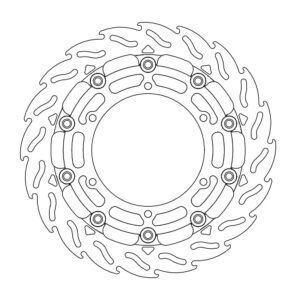 Moto-Master Racing Flame Jarrulevy eteen oikea Yamaha: YZF R1-R6, V-Max