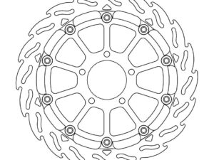 Moto-Master Racing Flame Jarrulevy eteen oikea Suzuki: GSX-R600-750-1000-1300