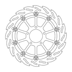 Moto-Master Racing Flame Jarrulevy eteen oikea Suzuki: GSX-R600-750-1000-1300