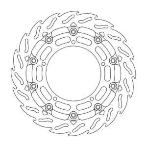 Moto-Master Racing Flame Jarrulevy eteen vasen Yamaha: FZ6, YZF R6