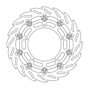 Moto-Master Racing Flame Jarrulevy eteen oikea Yamaha: FZ6, YZF R6