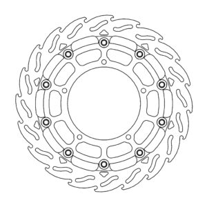 Moto-Master Racing Flame Jarrulevy eteen vasen Yamaha: YZF R1