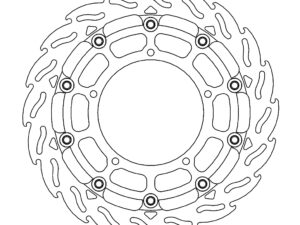 Moto-Master Racing Flame Jarrulevy eteen oikea Yamaha: YZF R1