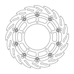 Moto-Master Racing Flame Jarrulevy eteen oikea Yamaha: YZF R1