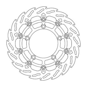 Moto-Master Racing Flame Jarrulevy eteen vasen Suzuki: DL 650 ABS, GS 600 ABS