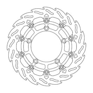 Moto-Master Racing Flame Jarrulevy eteen oikea Suzuki: DL 650 ABS, GS 600 ABS