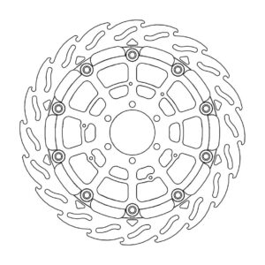 Moto-Master Racing Flame Jarrulevy eteen vasen BMW: HP4