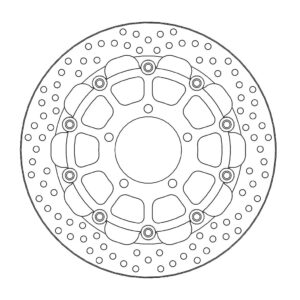 Moto-Master Racing Halo Jarrulevy eteen 5,5mm Kawasaki
